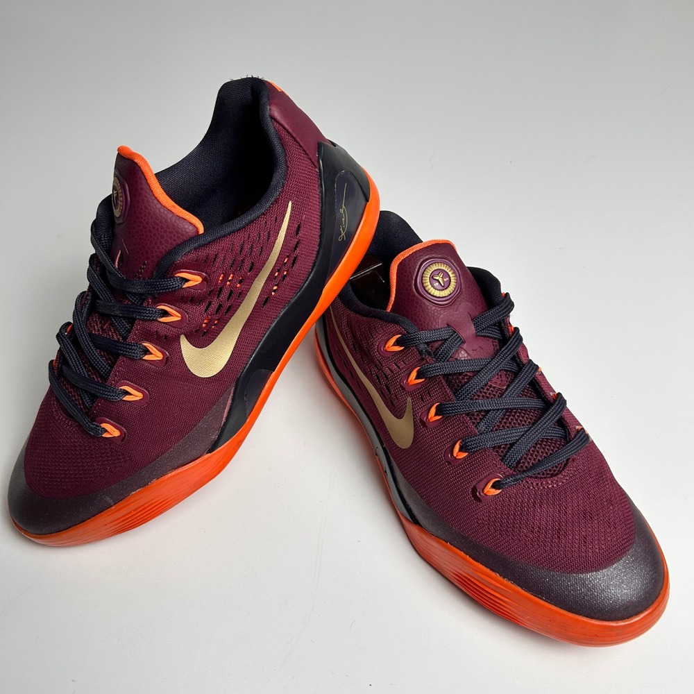 Nike Kobe 9 Deep Garnet Metallic Gold Crimson 653593-601 Mens 5.5Y Basketball